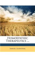 Homoepathic Therapeutics ...