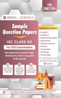 Sample Question Papers for ISC Humanities Class 12 Semester I Exam 2021 : MCQs & Solved New Specimen Eng, Eco, Pol Sc, History, Geo, Sociology, Psycho