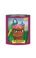 Puz 100 Tin Artsy Cats Frida Catlo